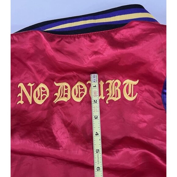 Vintage No Doubt Gwen Stefani Red Varsity Jacket  Women’s Sz L/XL Rock 90s READ! - Picture 14 of 16